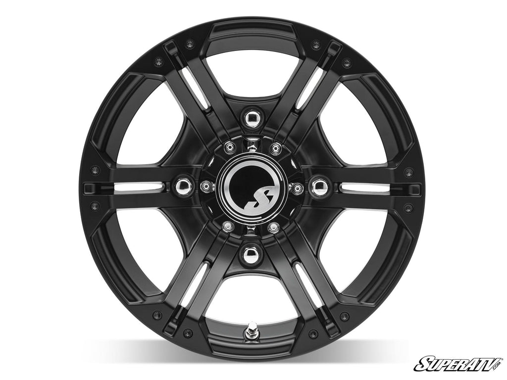 INTIMIDATOR TIRES 28X10X14 ON 14" BANDIT H-SERIES BLACK WHEELS 4/156 PATTERN