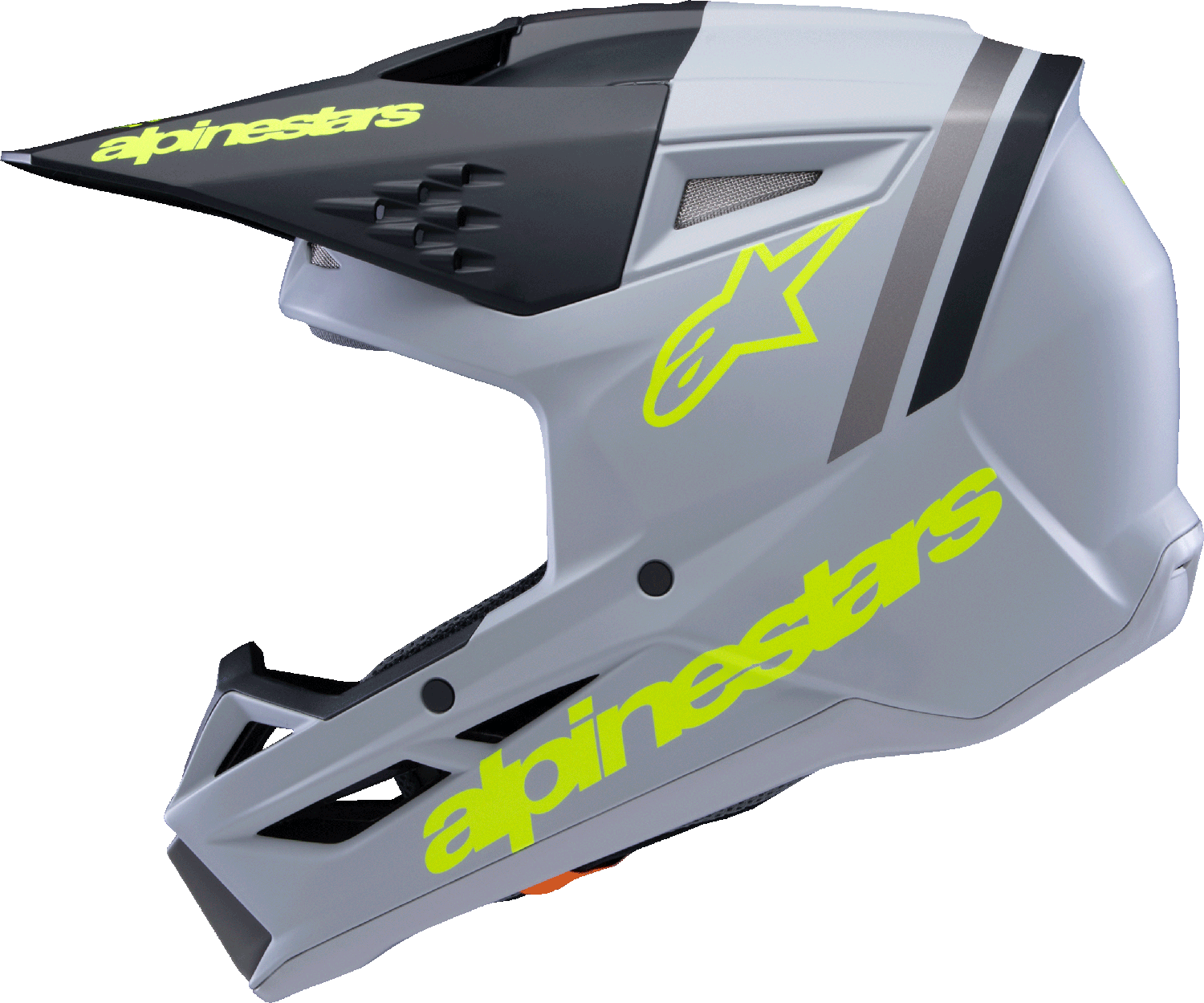 Youth - Alpinestars SM3 Radium Helmet - Matte Gray/Black/Yellow Fluo