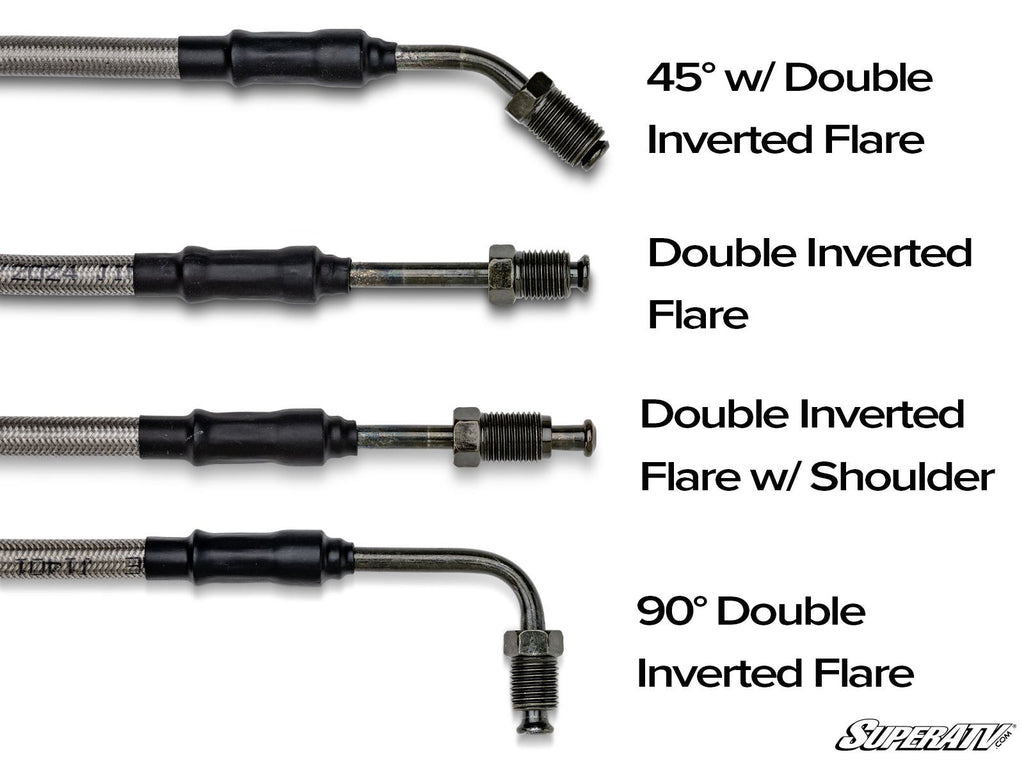 BRAIDED BRAKE LINES WITH FITTINGS