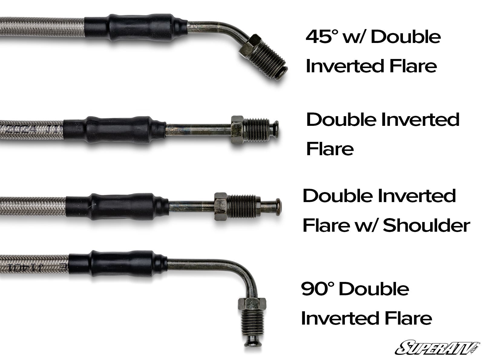 BRAIDED BRAKE LINES WITH FITTINGS