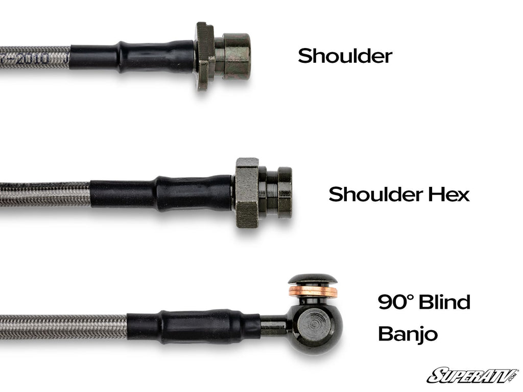 BRAIDED BRAKE LINES WITH FITTINGS