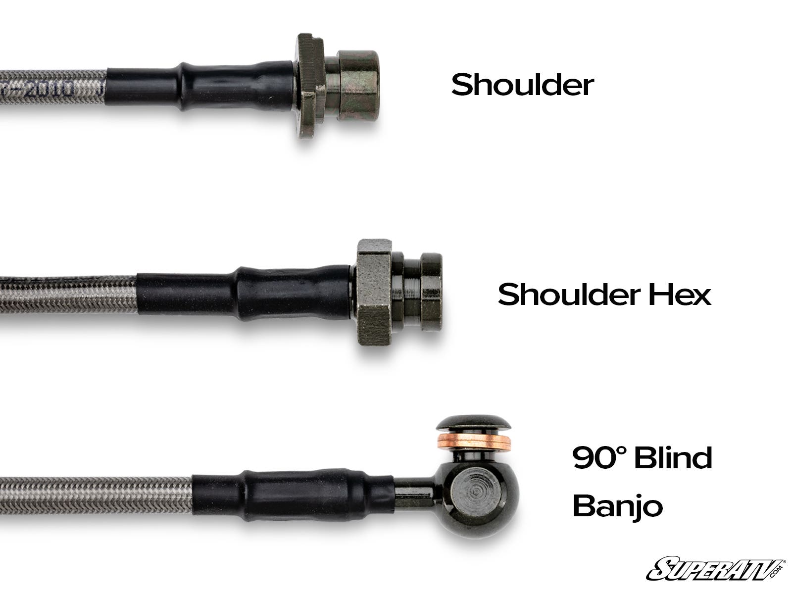 BRAIDED BRAKE LINES WITH FITTINGS