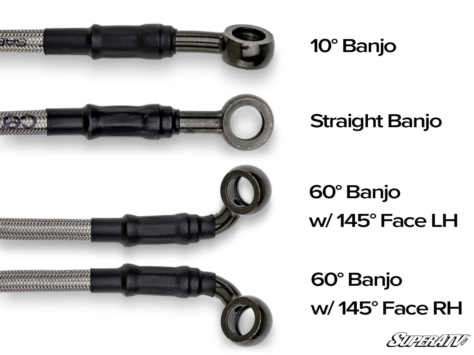 BRAIDED BRAKE LINES WITH FITTINGS