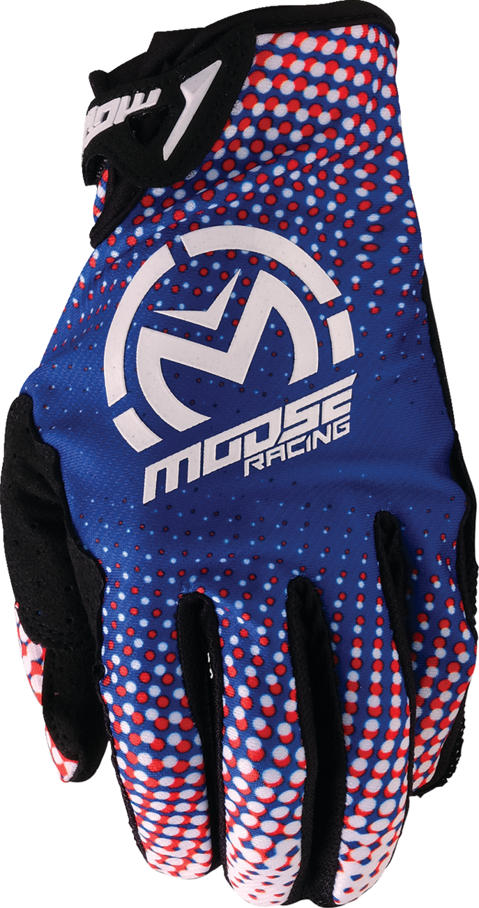 Adult - Moose SX1™ Gloves - Red/White/Blue