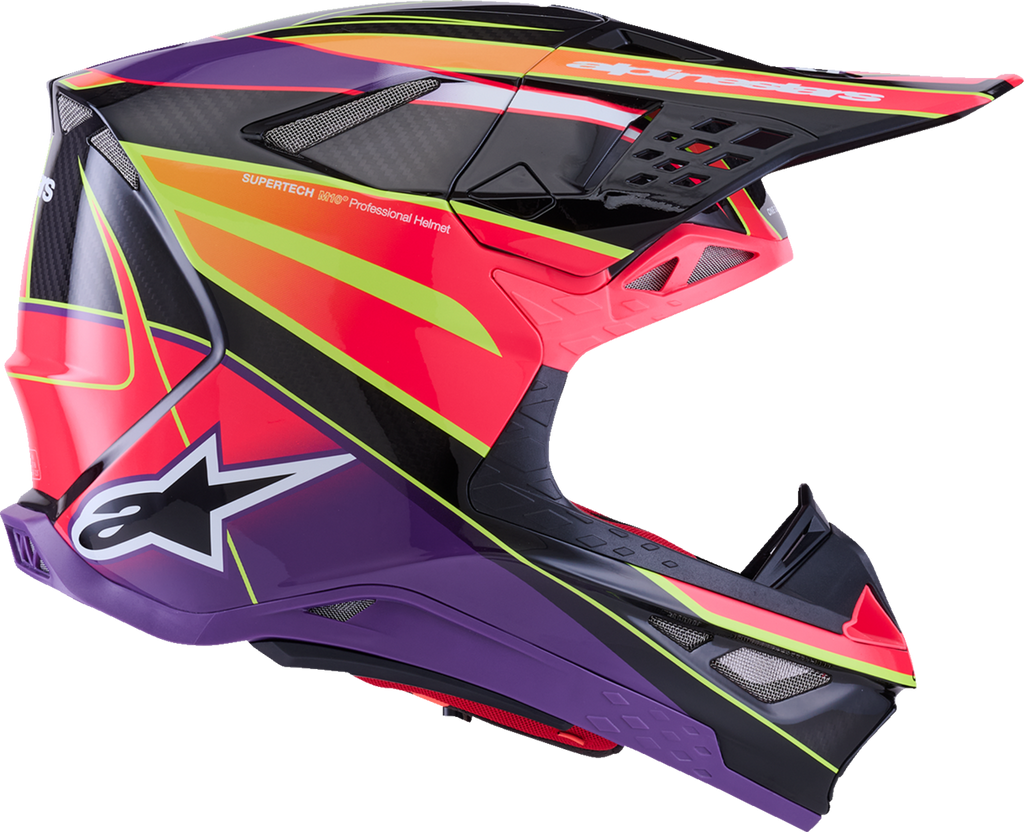 Adult - Alpinestars Supertech M10 Era MIPS® Helmet - Gloss Pink/Violet/Yellow Fluo