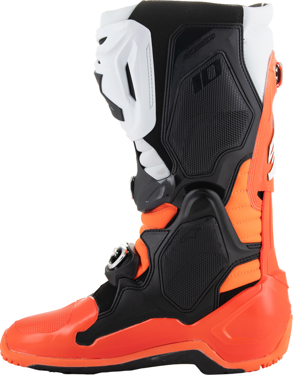 Adult - Alpinestars Tech 10 Enduro Boots - Fluorescent Orange/Black/White