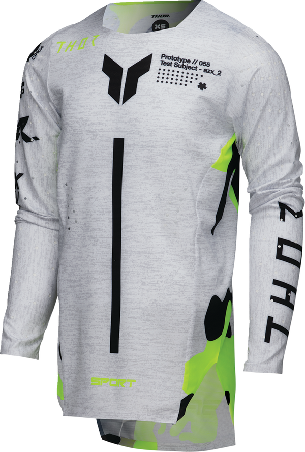Youth - Thor Sportmode Riot Jersey - White/Acid