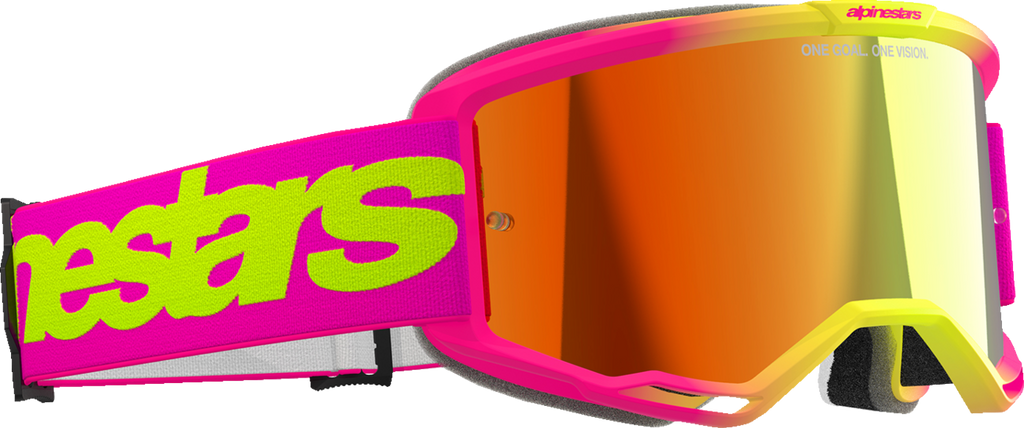 Alpinestars Vision 5 Goggle - Wordmark - Pink/Yellow Fluo