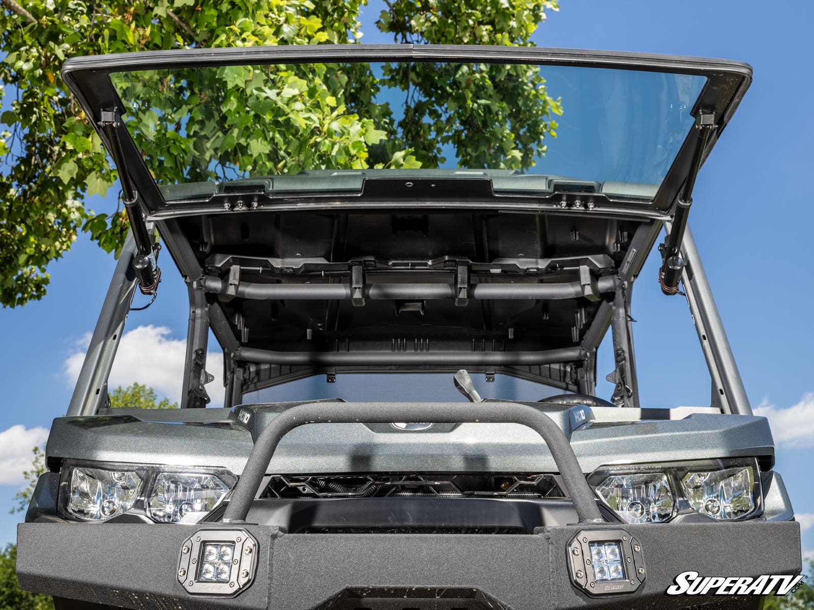 Can-Am Defender HD9 MaxDrive Power Flip Glass Windshield