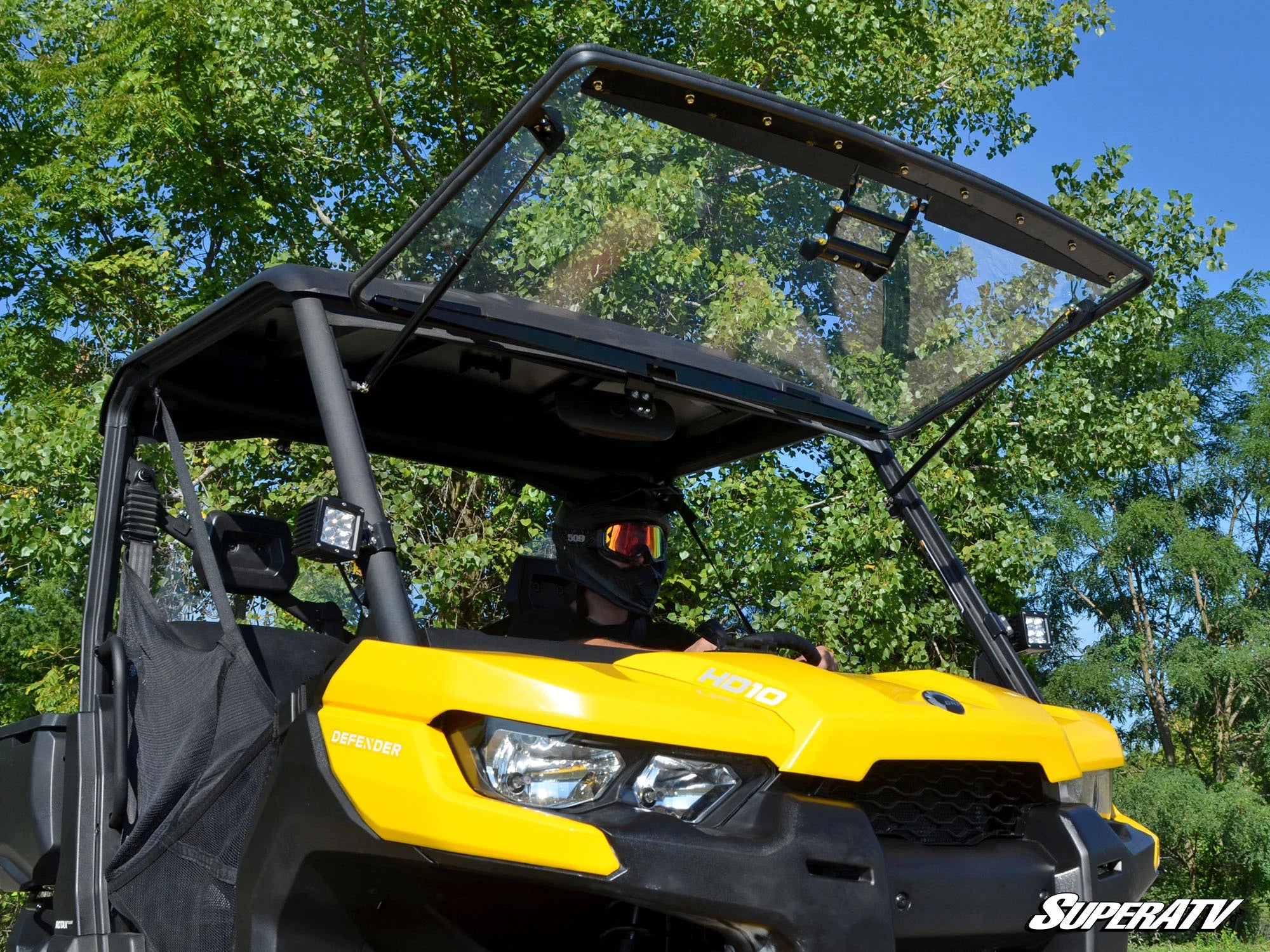 Can-Am Defender Flip Windshield