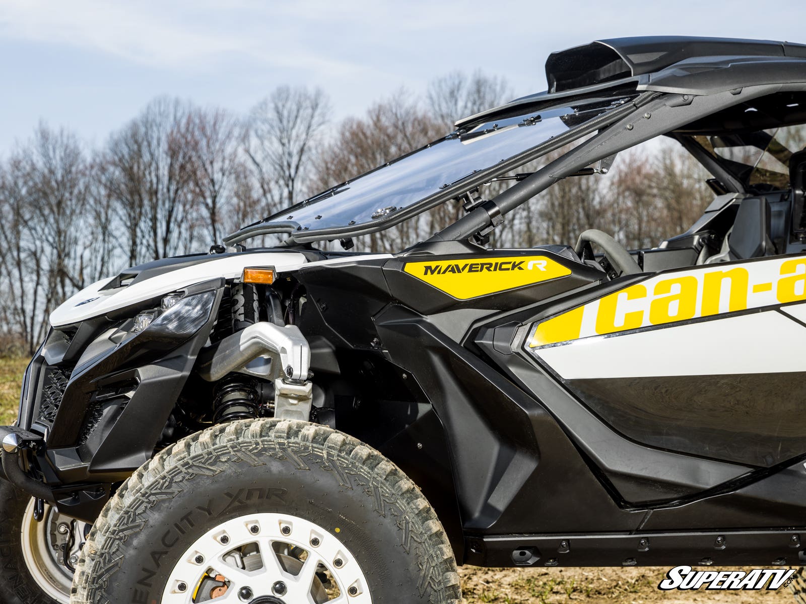 CAN-AM MAVERICK R SCRATCH-RESISTANT FLIP WINDSHIELD