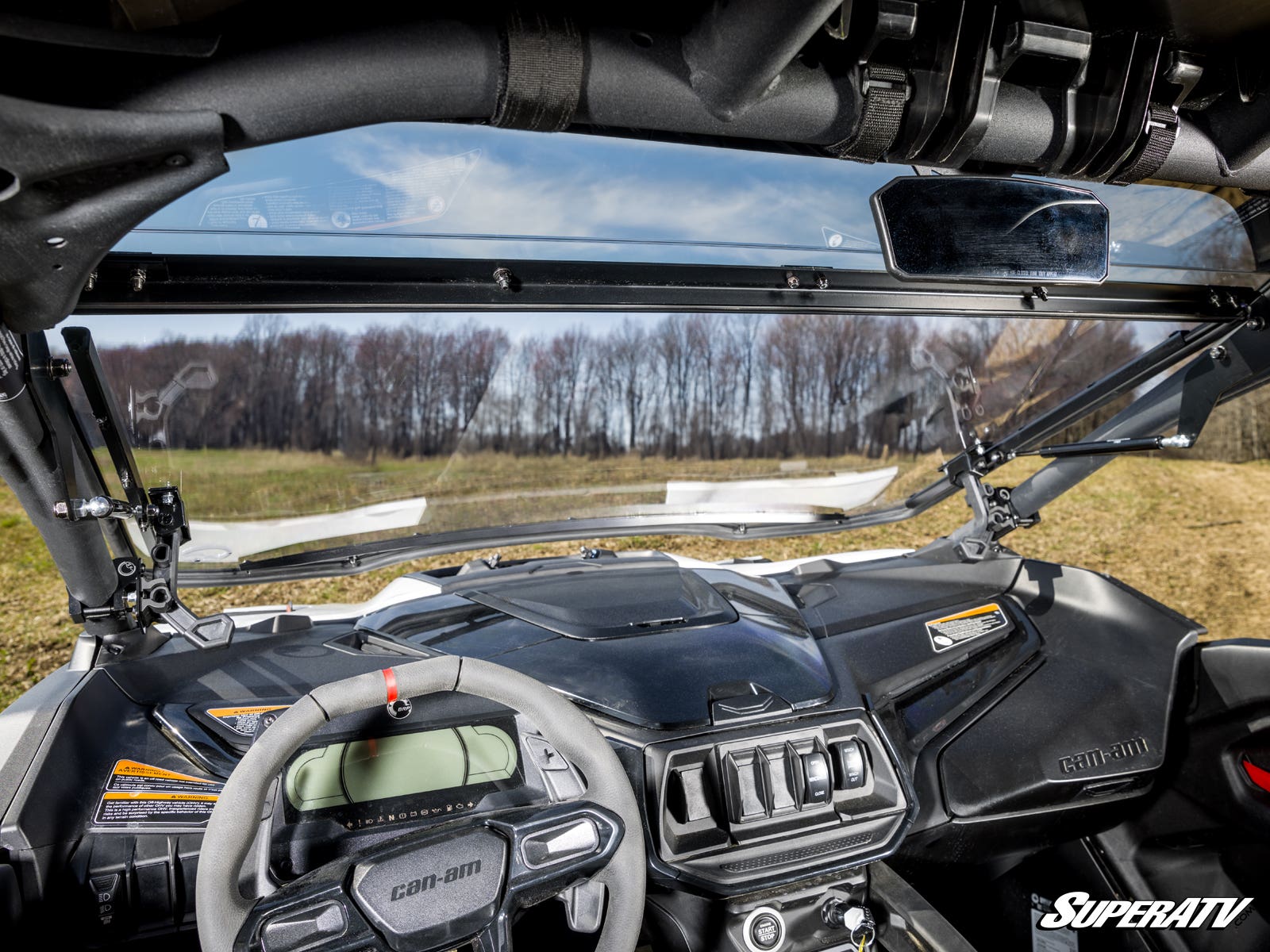 CAN-AM MAVERICK R SCRATCH-RESISTANT FLIP WINDSHIELD