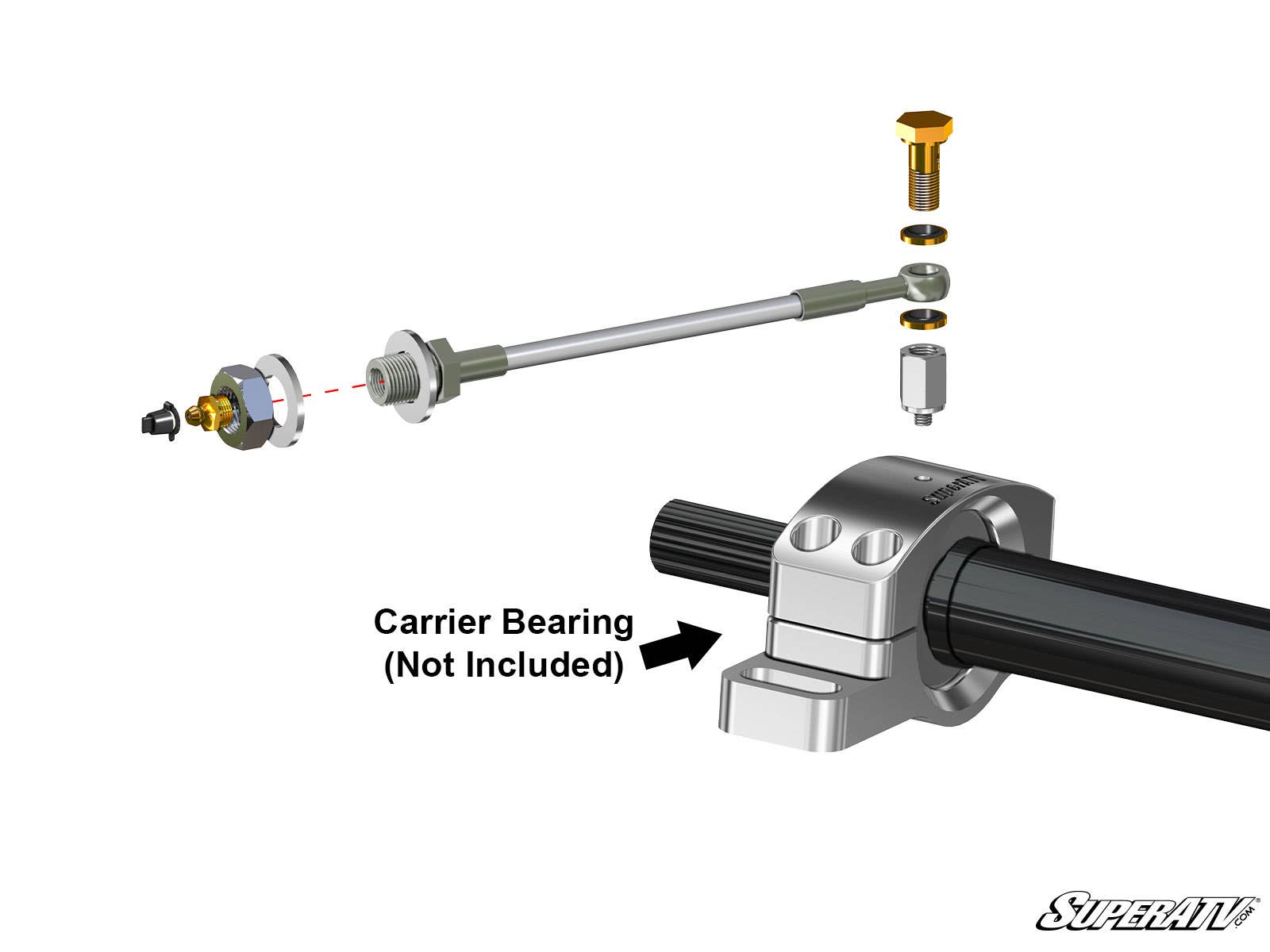 REMOTE GREASE LINE FOR SUPERATV CARRIER BEARINGS
