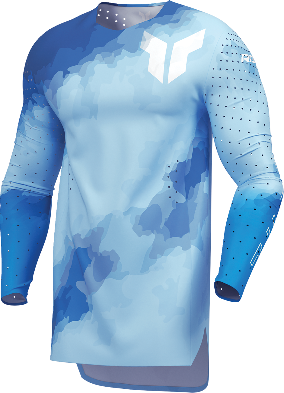 Adult - Thor Sportmode Carbon Jersey - Electric Blue/Powder Blue