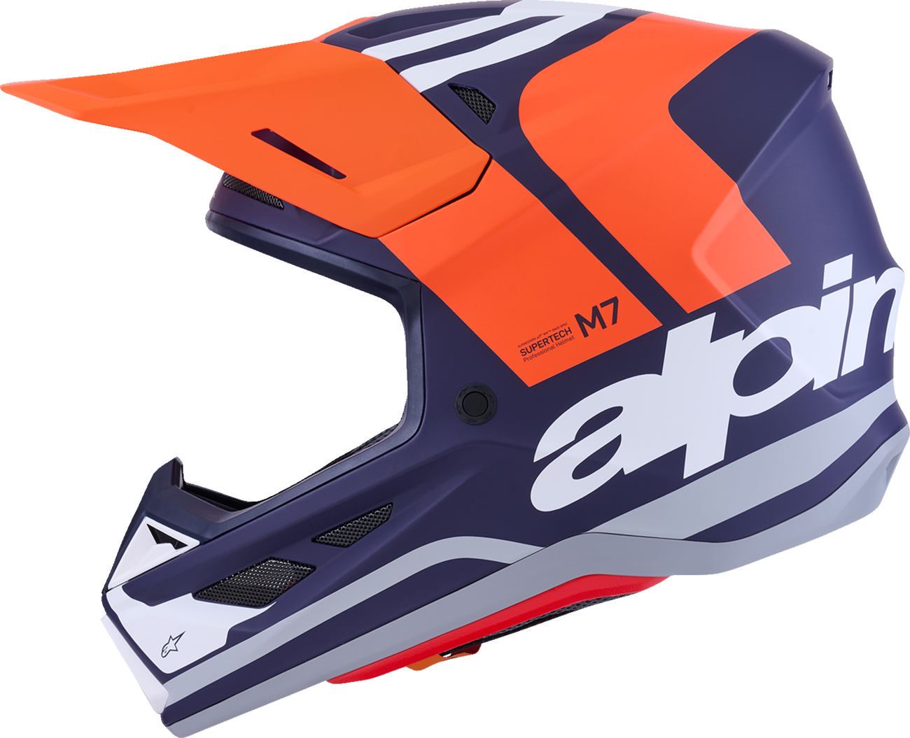 Adult - Alpinestars SM7 Core Helmet - Matte Orange/Blue