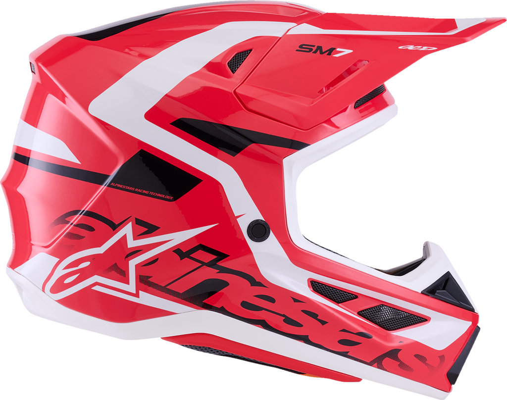 Adult - Alpinestars SM7 Deed Helmet - Gloss Red/Black/White