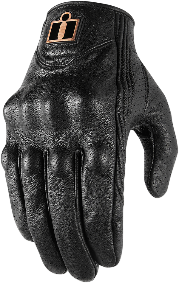 Adult - Icon Pursuit Classic™ Perforated Gloves - Black