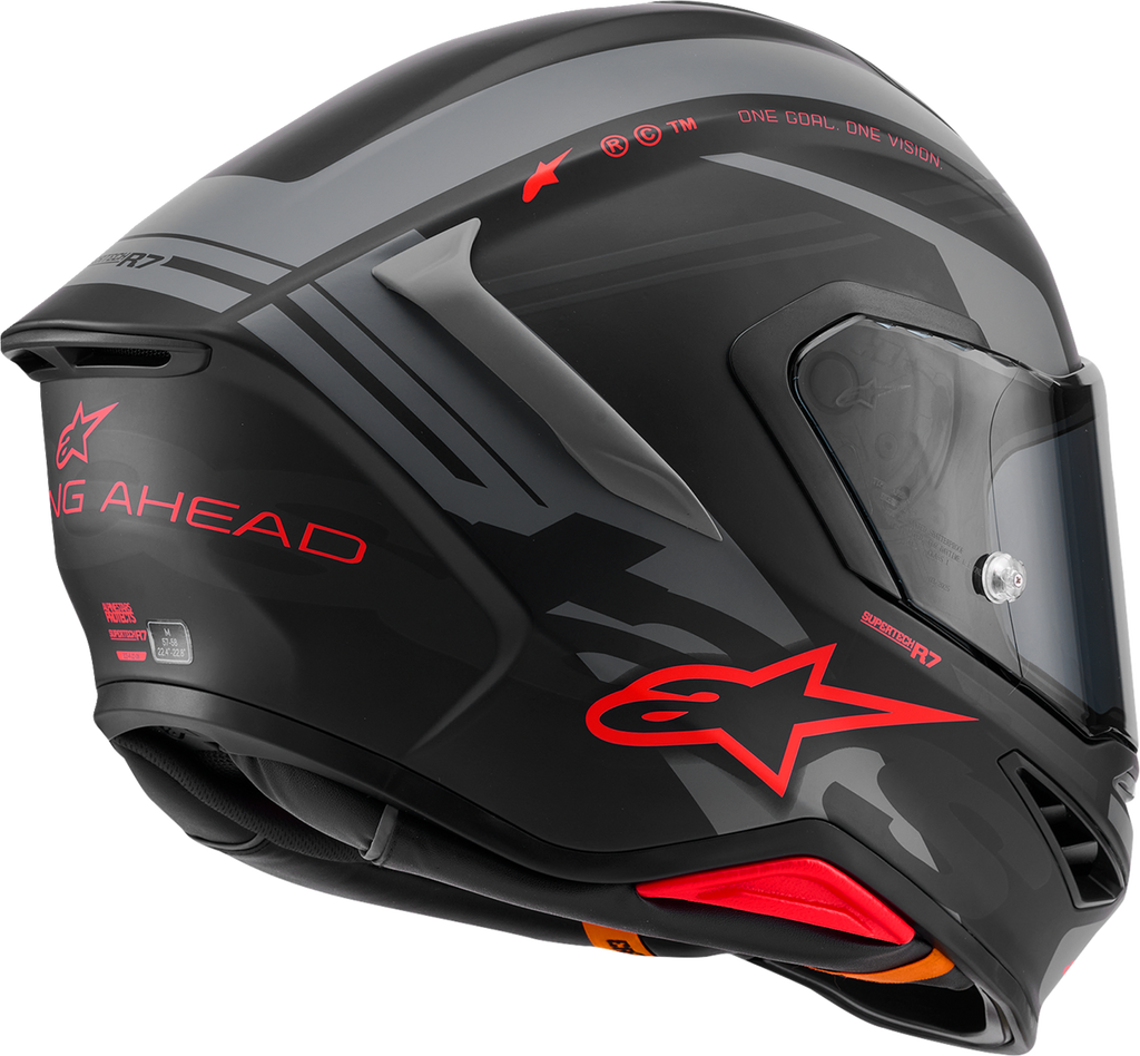 Adult - Alpinestars Supertech R7 A-Core Helmet - Matte Black/Gray/Red