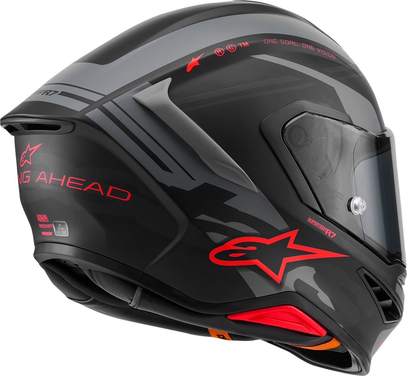 Adult - Alpinestars Supertech R7 A-Core Helmet - Matte Black/Gray/Red