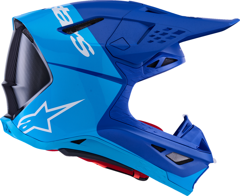 Adult - Alpinestars Supertech M10 Flood MIPS® Helmet - Blue/Black Carbon