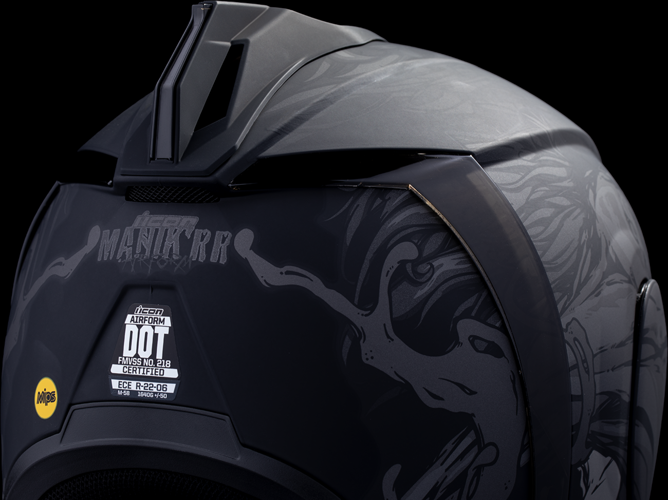 Adult - Icon Airform™ Manik'RR MIPS® Helmet - Dark Black