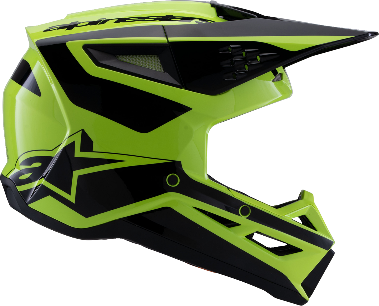Adult - Alpinestars SM3 Heat Helmet - Gloss Yellow Fluo/Black
