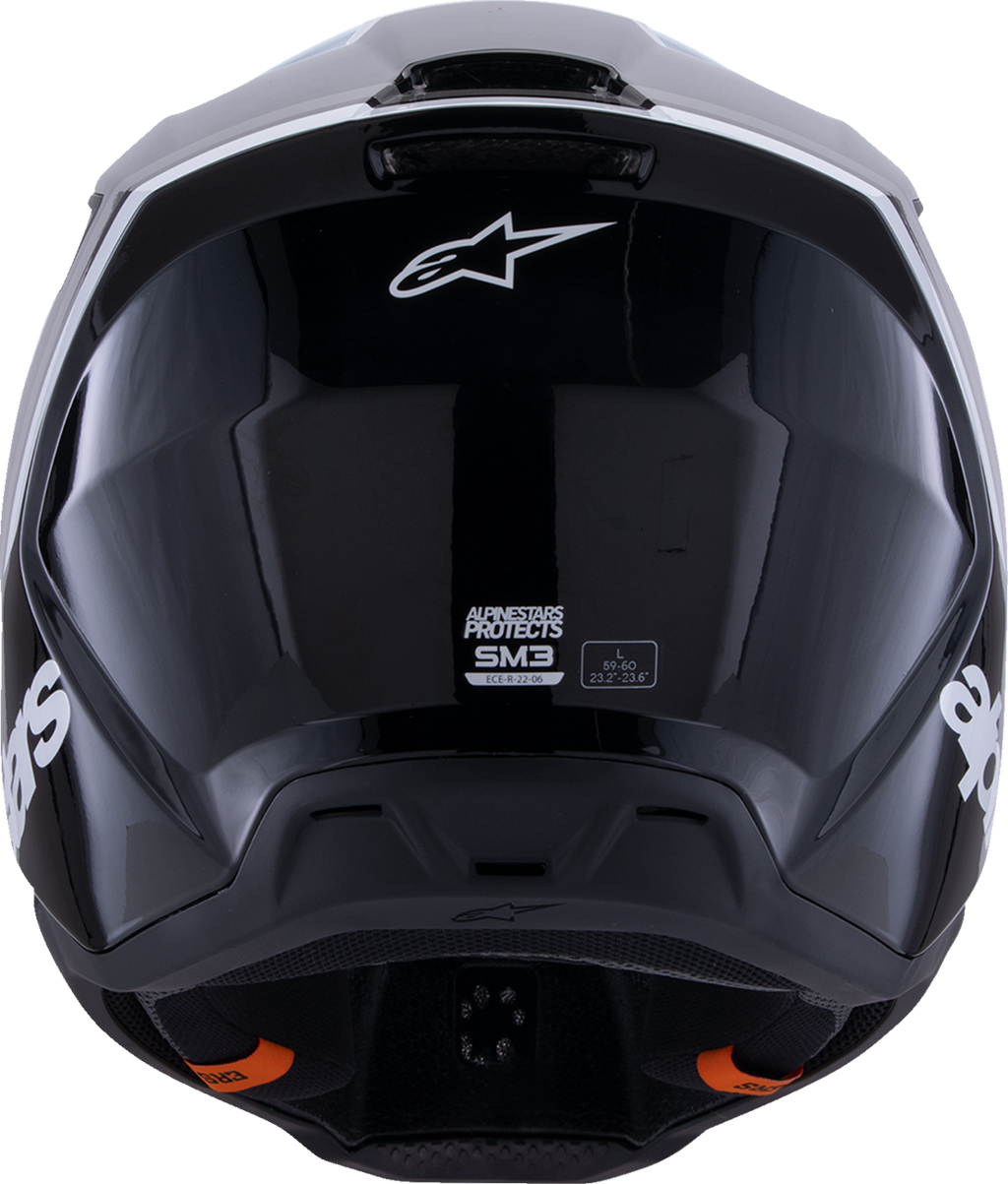 Adult - Alpinestars SM3 Radium Helmet - Gloss Black/White/Gray