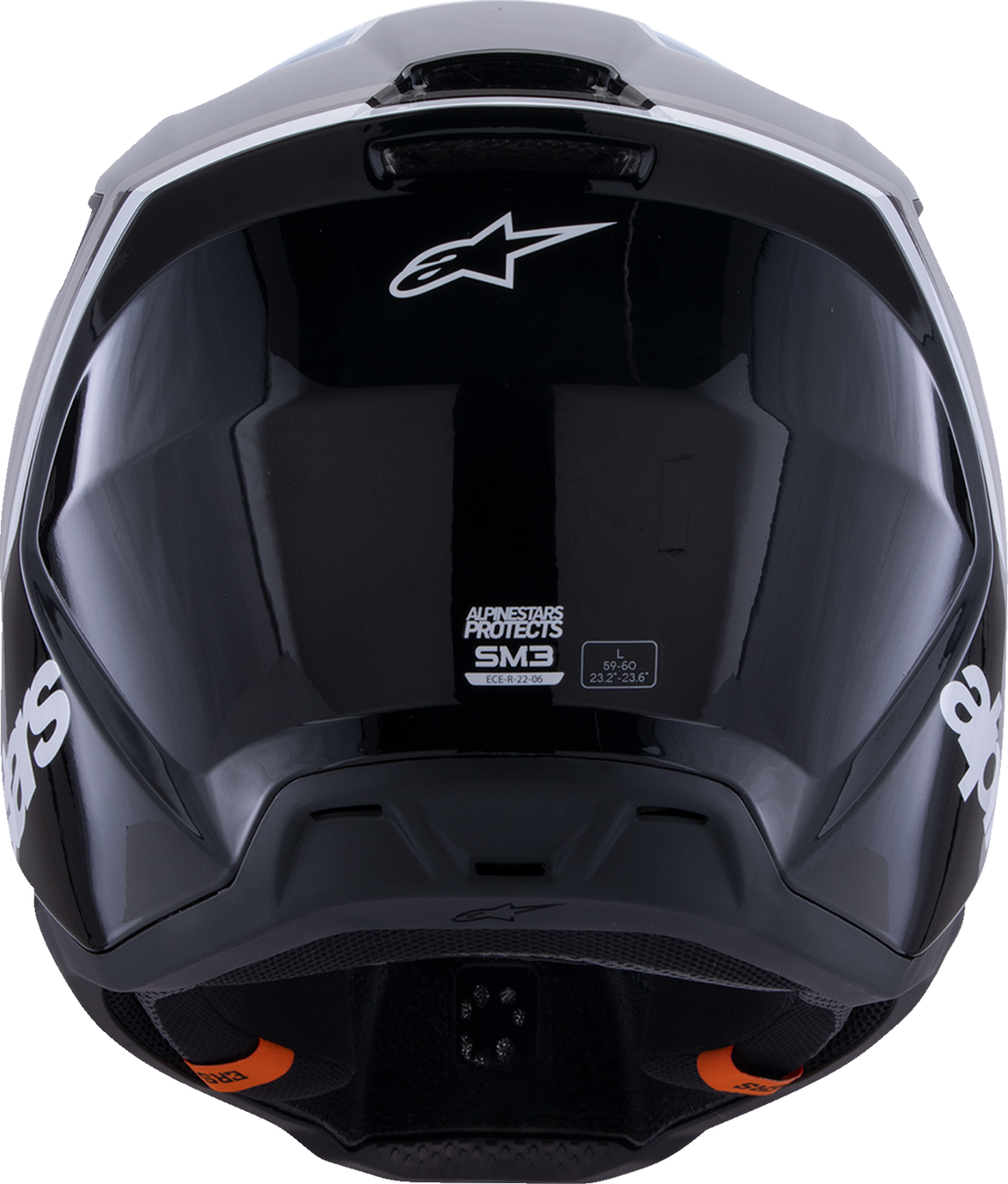Adult - Alpinestars SM3 Radium Helmet - Gloss Black/White/Gray