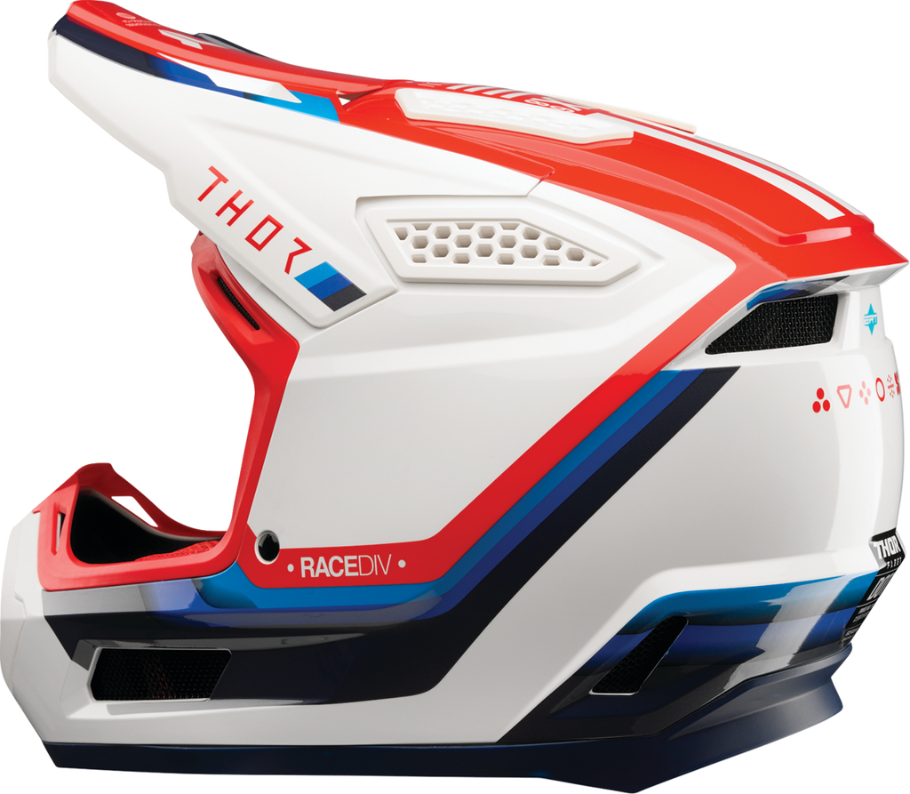 Adult - Thor Fleet Defy Helmet - White/Red/Blue