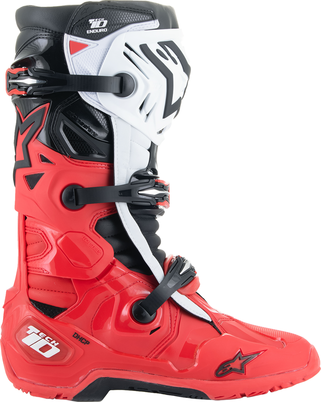 Adult - Alpinestars Tech 10 Enduro Boots - Bright Red/Black/White