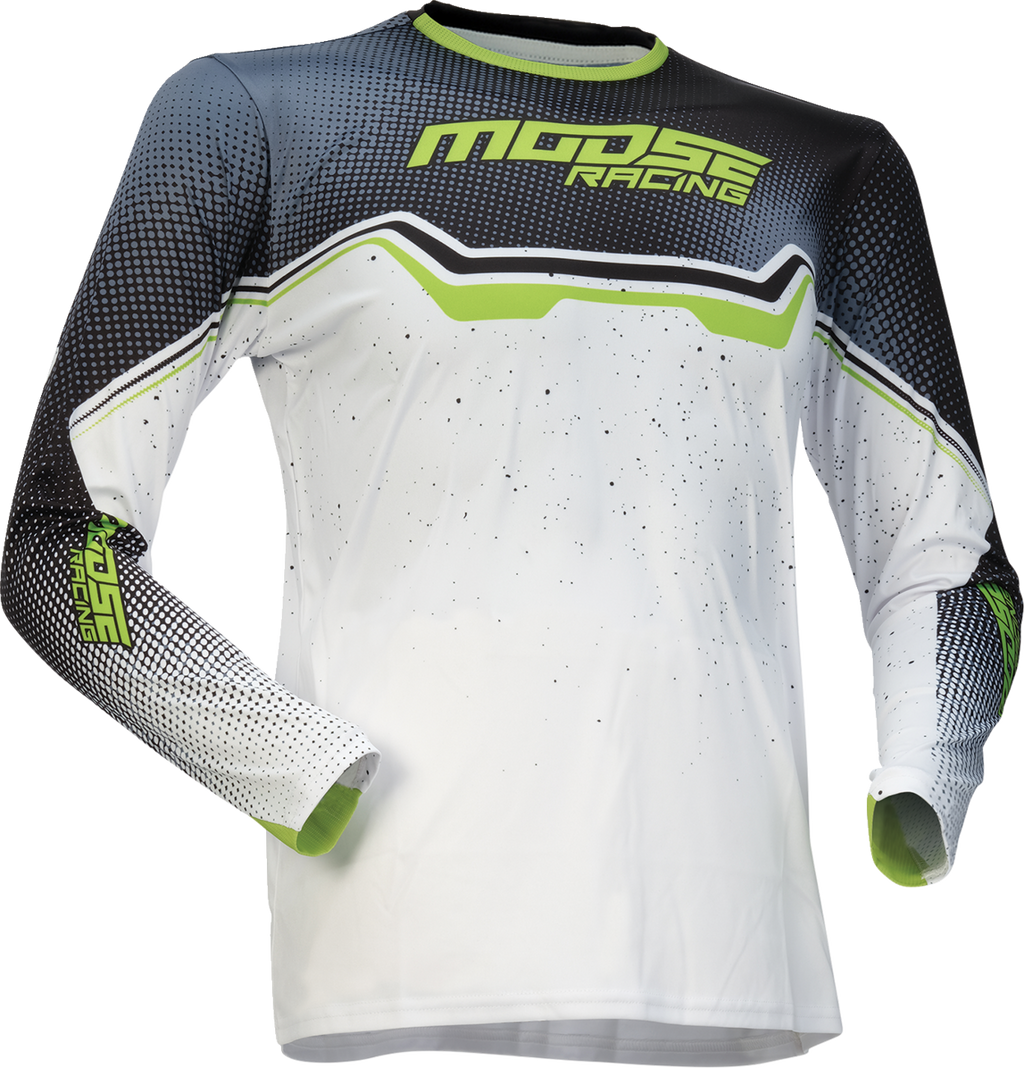 Youth - Moose Qualifier® Jersey - White/Black/Green
