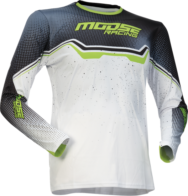 Youth - Moose Qualifier® Jersey - White/Black/Green
