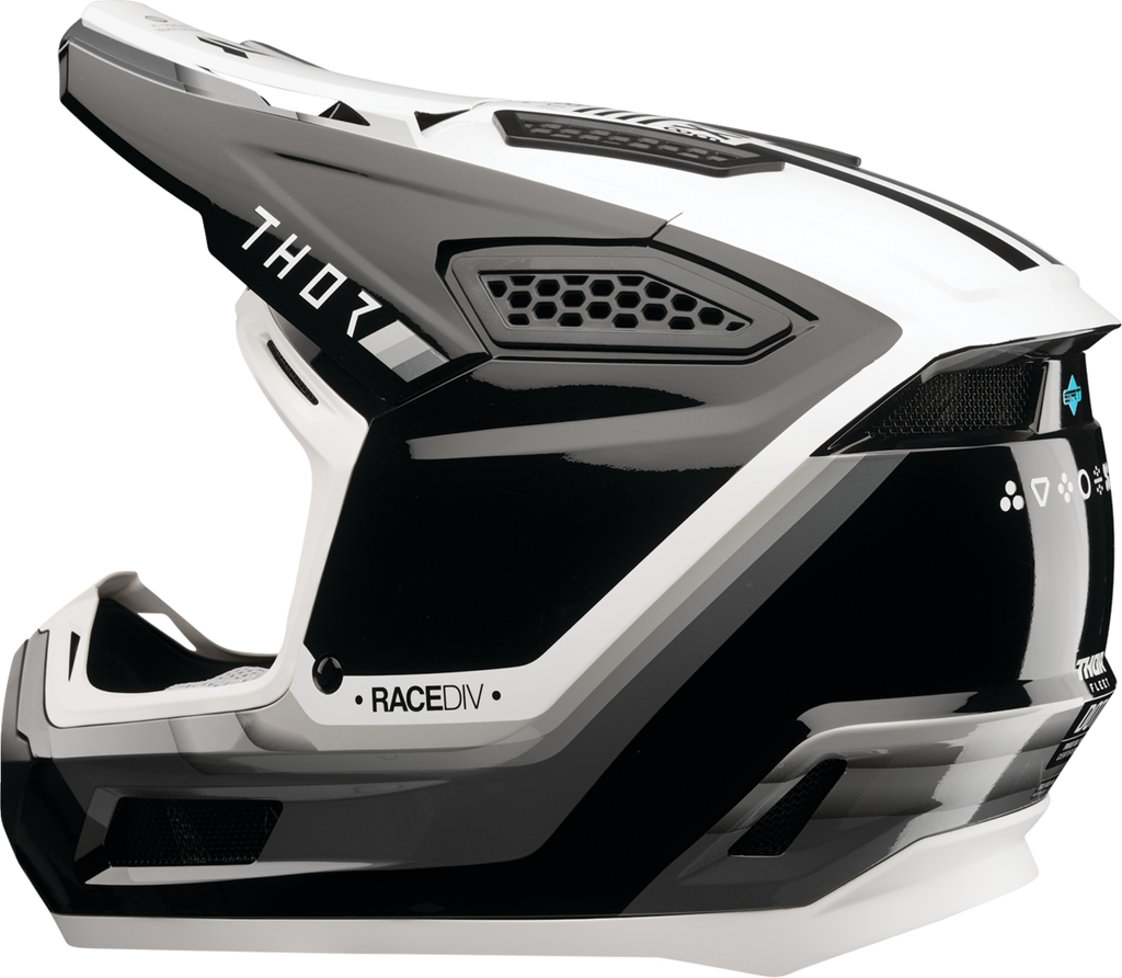 Adult - Thor Fleet Defy Helmet - Black/White