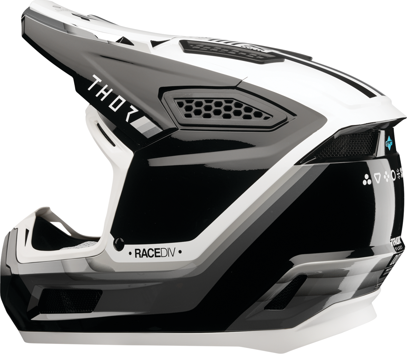 Adult - Thor Fleet Defy Helmet - Black/White
