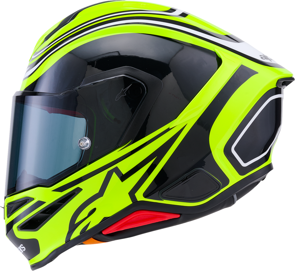 Adult - Alpinestars Supertech R7 Zeal Helmet - Gloss Yellow Fluo/Black/White