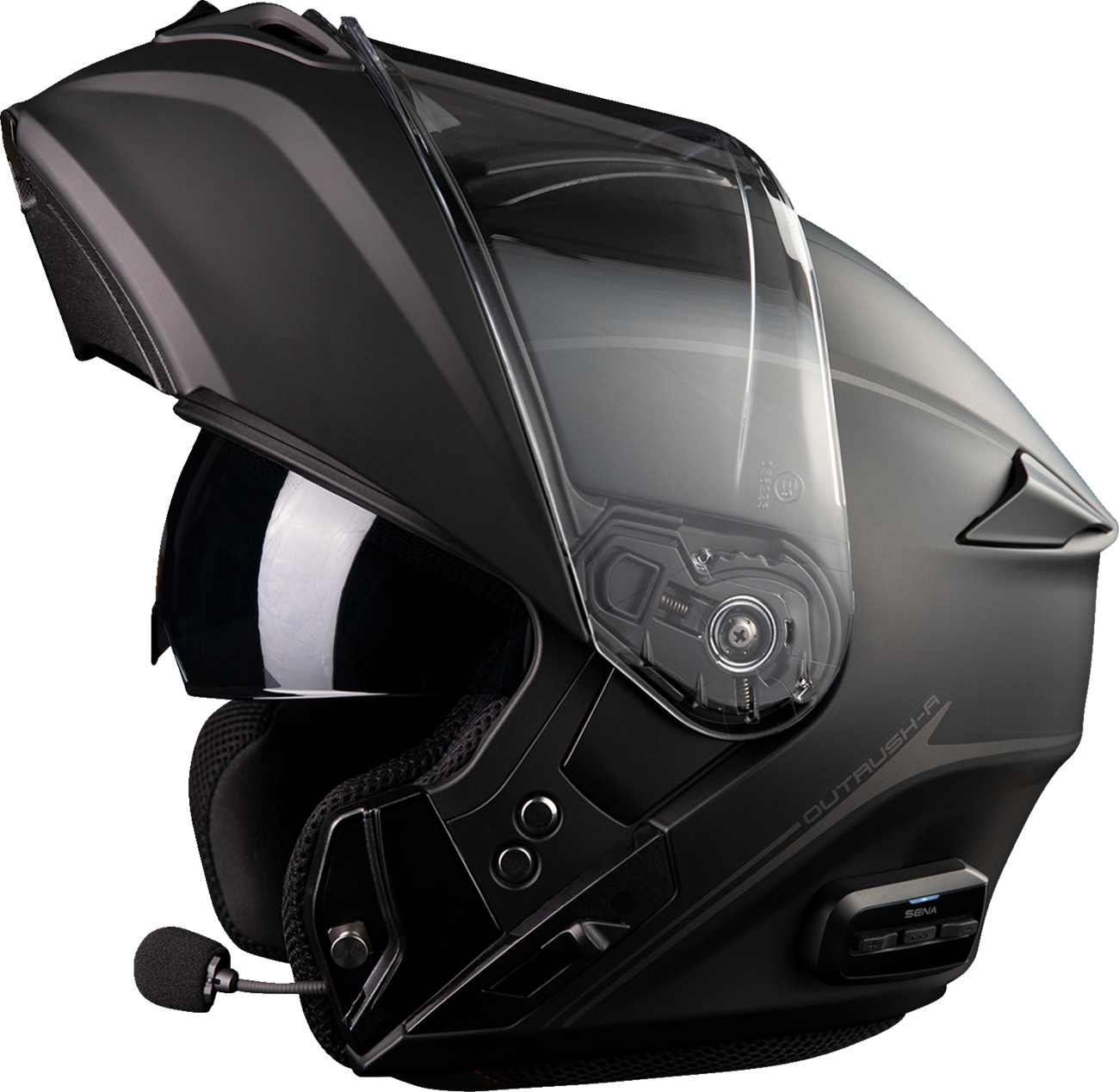Adult - Sena Outrush R Modular Helmet - Black