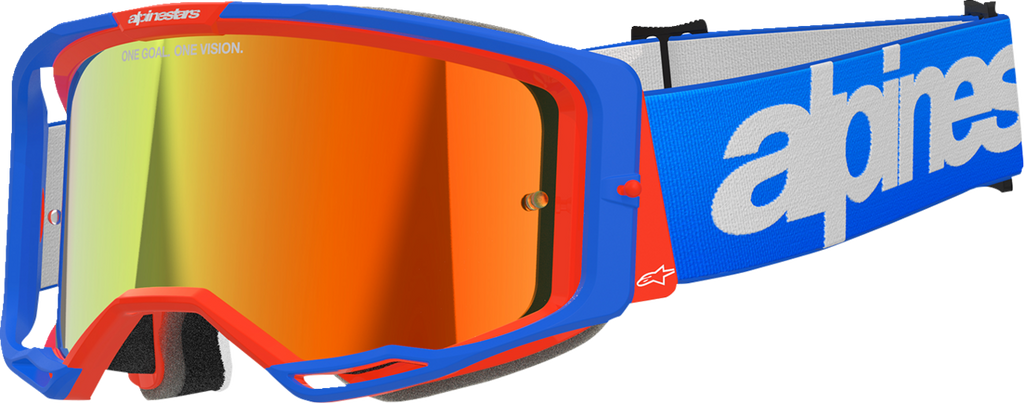 Alpinestars Vision 8 Goggle - Wordmark - Blue/Orange