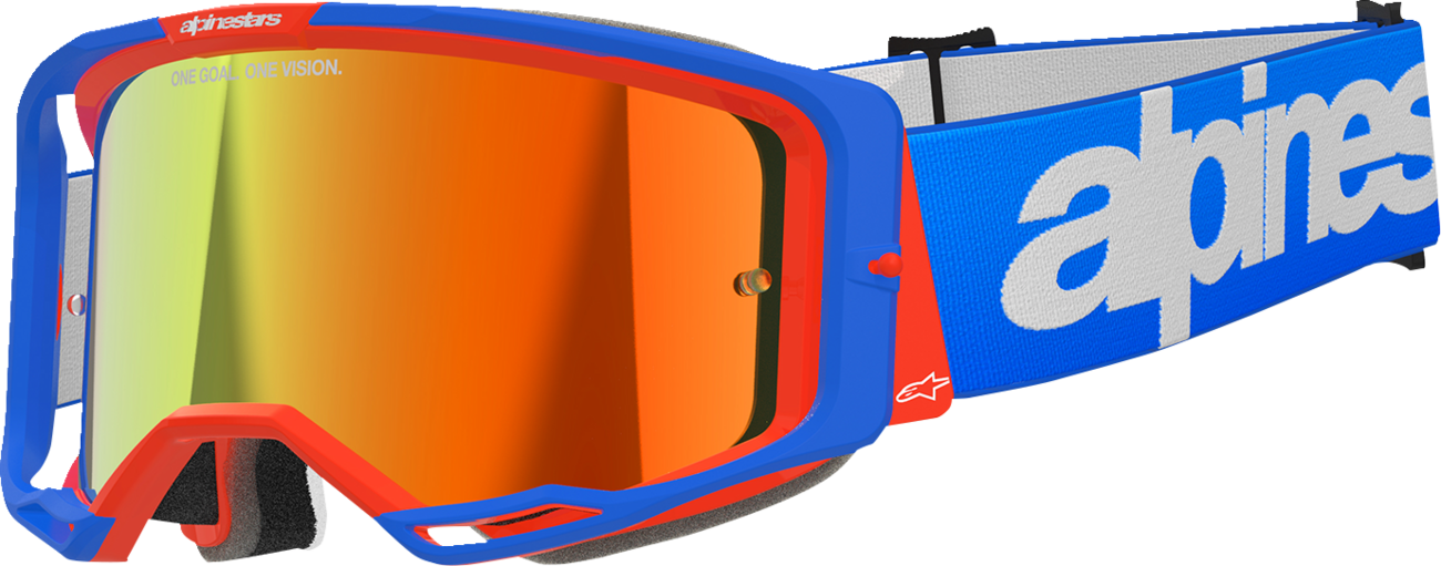 Alpinestars Vision 8 Goggle - Wordmark - Blue/Orange