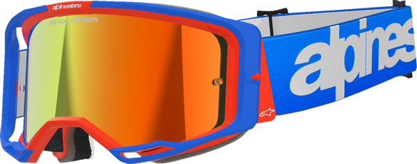 Alpinestars Vision 8 Goggle - Wordmark - Blue/Orange