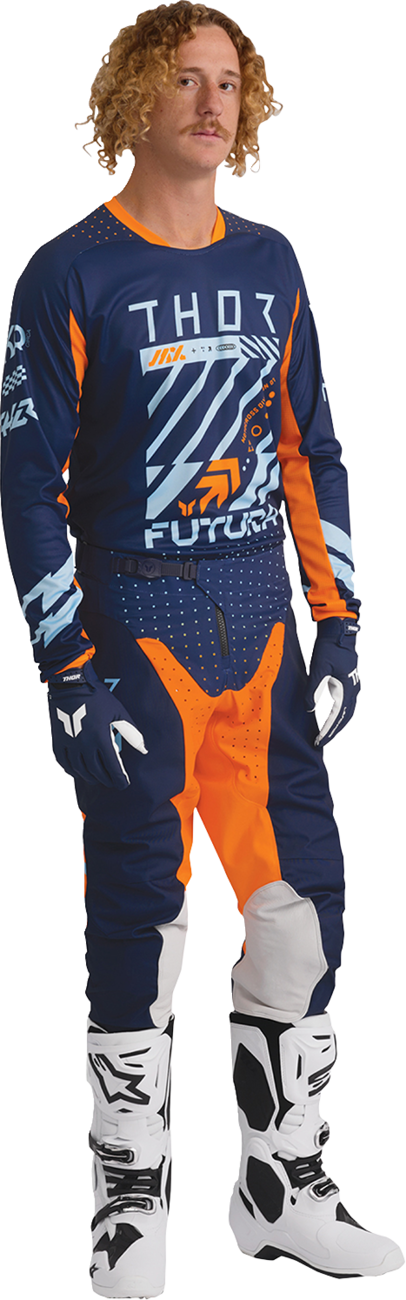 Adult - Thor Launchmode Futura Jersey - Navy/Orange