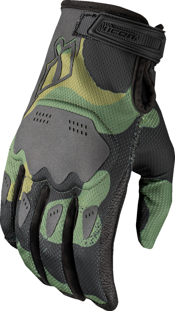 Adult - Icon Hooligan Magnacross™ Gloves - Camo Green