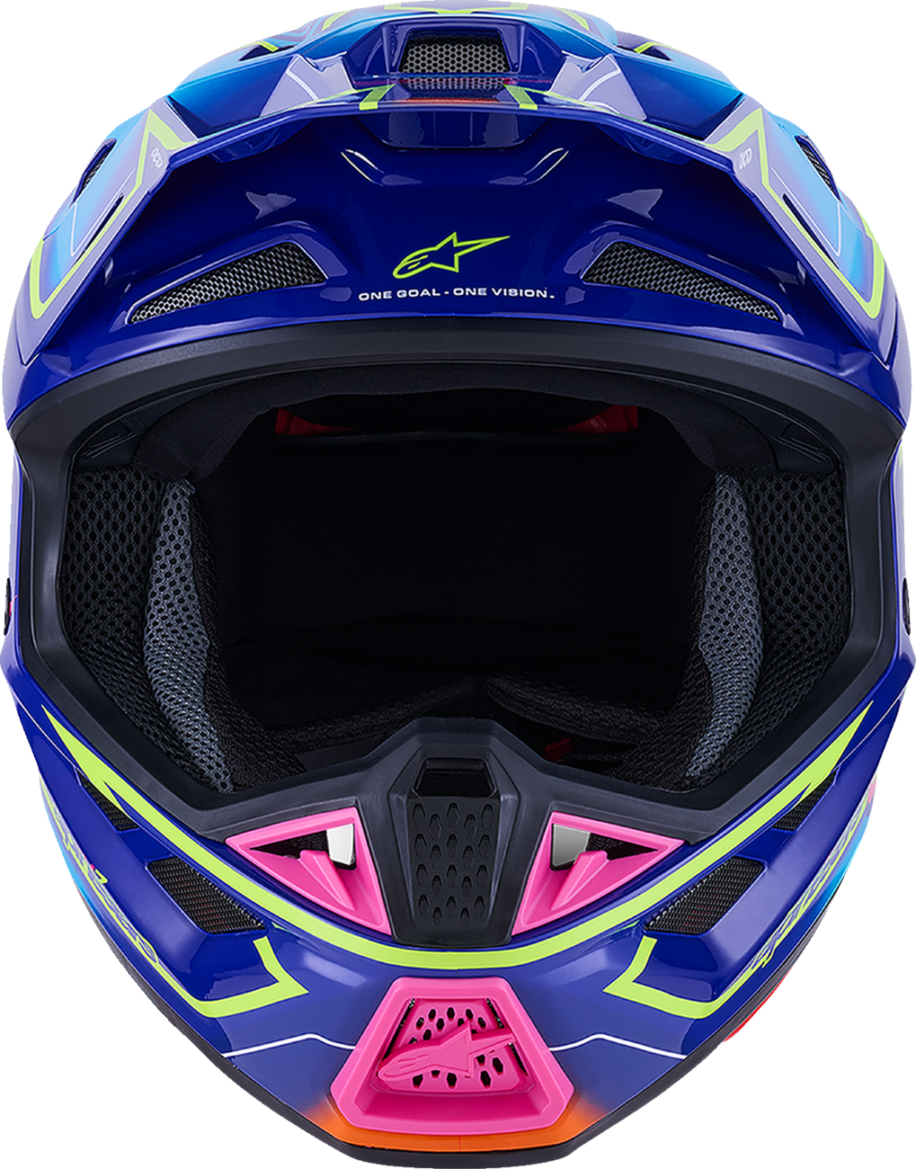 Adult - Alpinestars SM7 Cast Helmet - Gloss/Blue/Pink/Yellow Fluo
