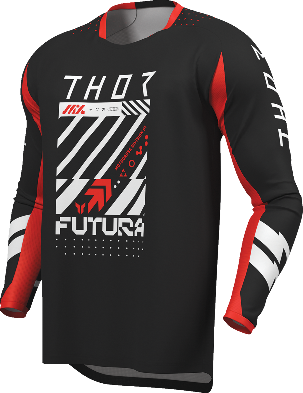 Adult - Thor Launchmode Futura Jersey - Black/Red