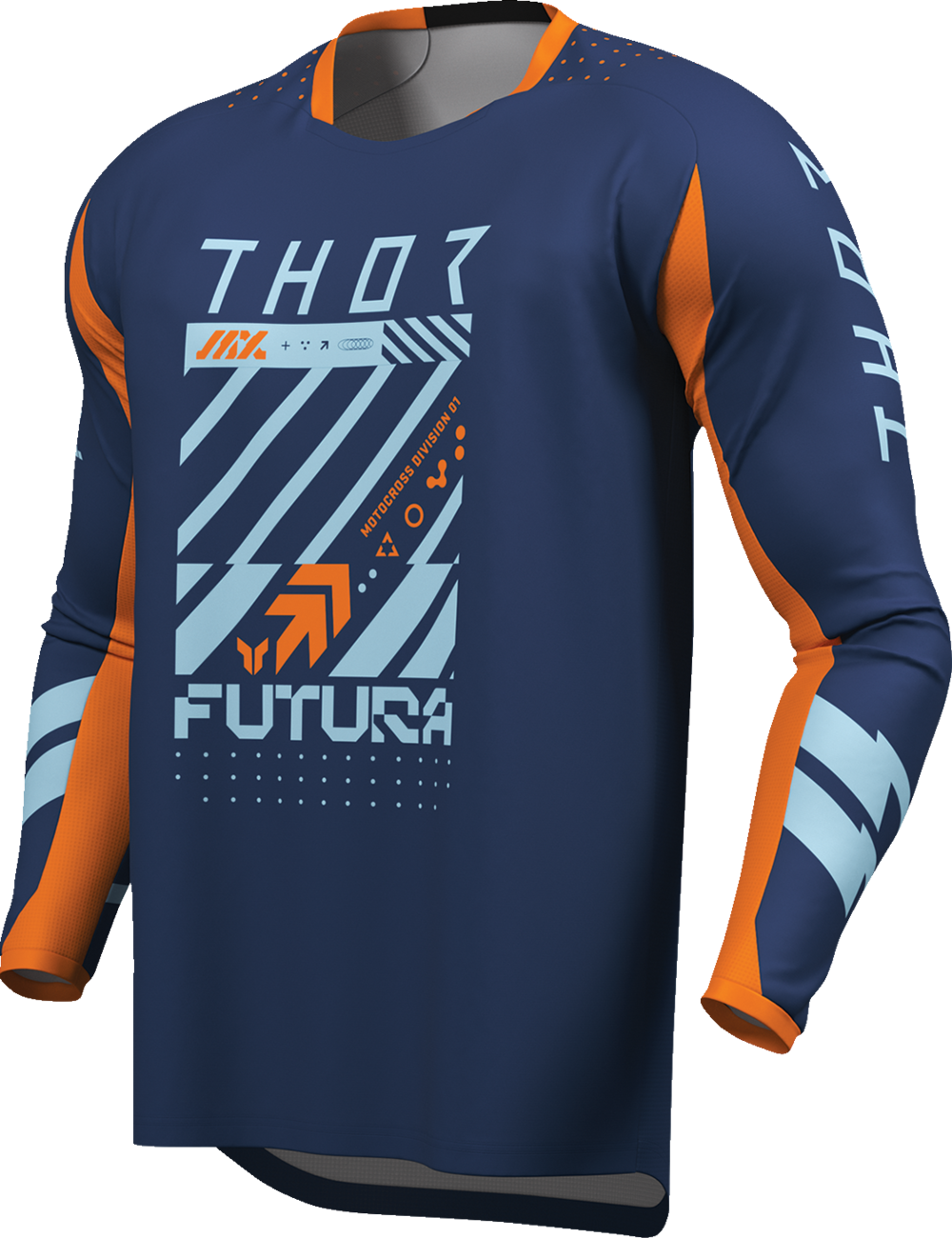 Adult - Thor Launchmode Futura Jersey - Navy/Orange