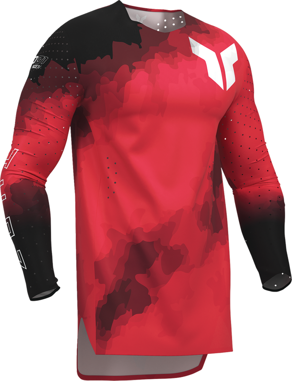 Adult - Thor Sportmode Carbon Jersey - Black/Red