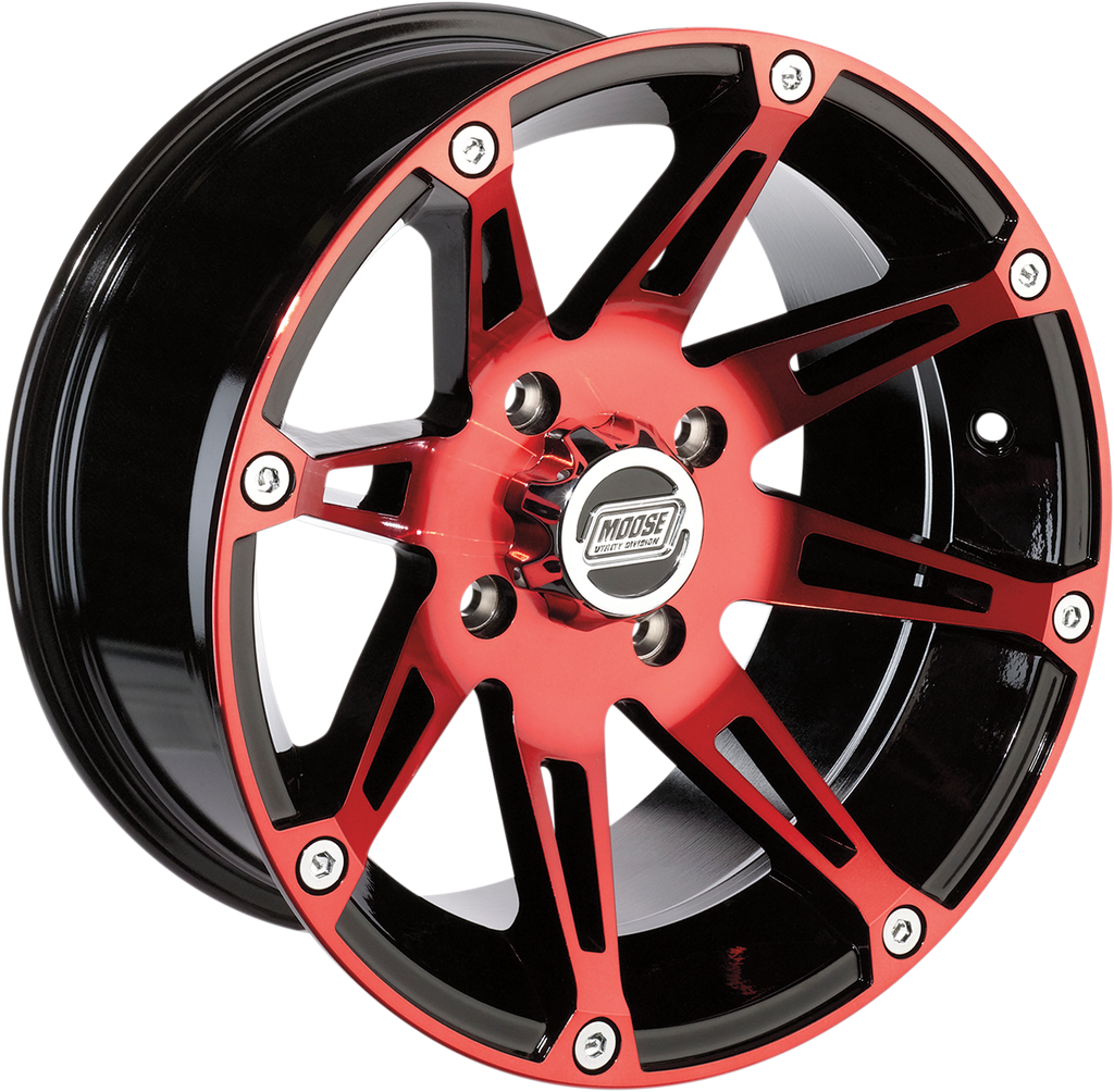 Moose 387X Wheel - Anodized Red/Black