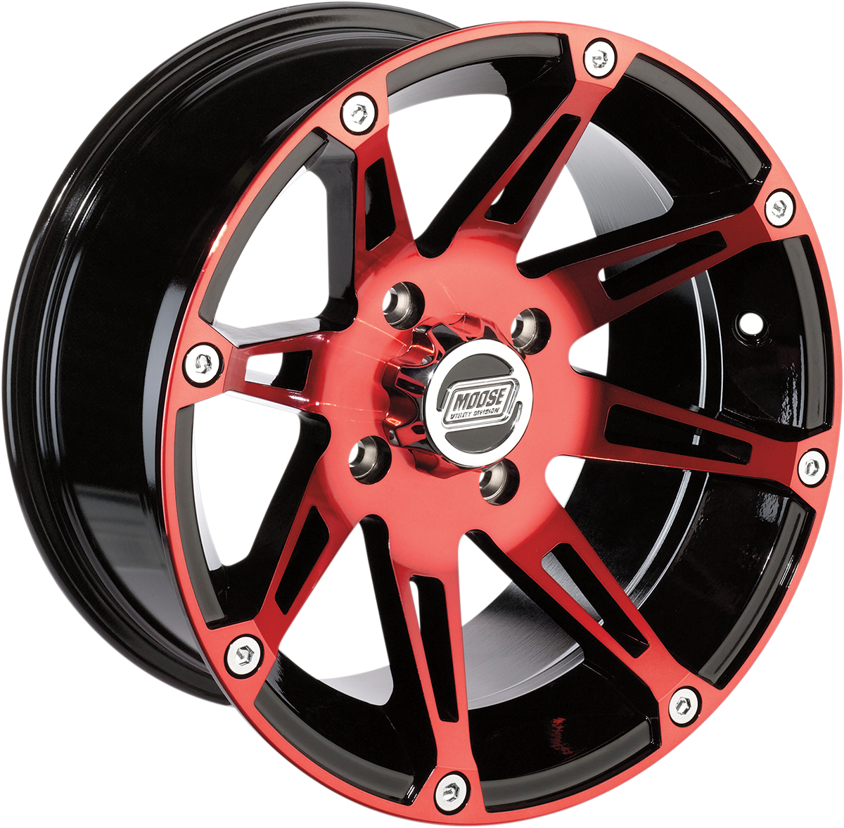 Moose 387X Wheel - Anodized Red/Black