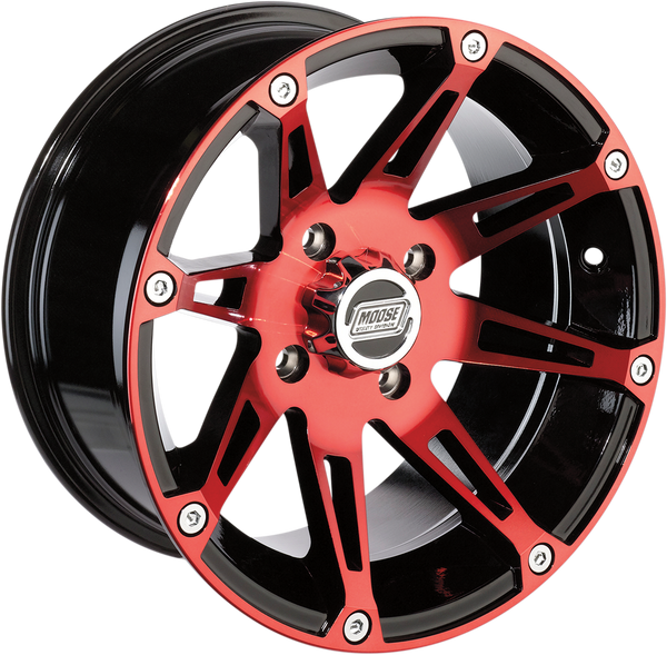 Moose 387X Wheel - Anodized Red/Black