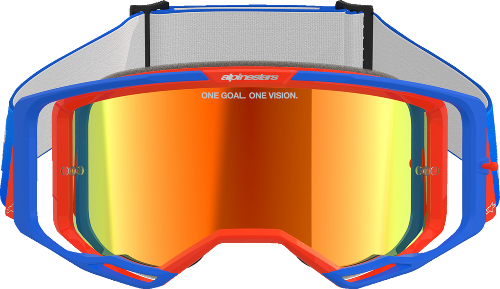 Alpinestars Vision 8 Goggle - Wordmark - Blue/Orange