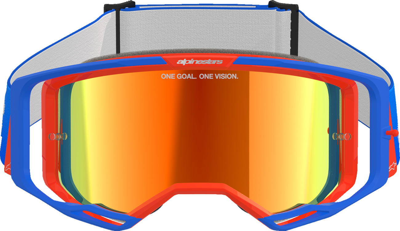 Alpinestars Vision 8 Goggle - Wordmark - Blue/Orange